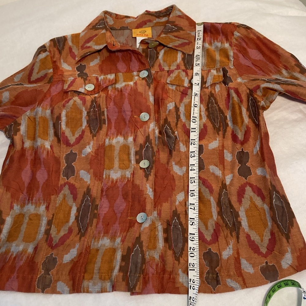 Ruby Rd. Linen Blend Jacket Pearlized Buttons 8 - image 8